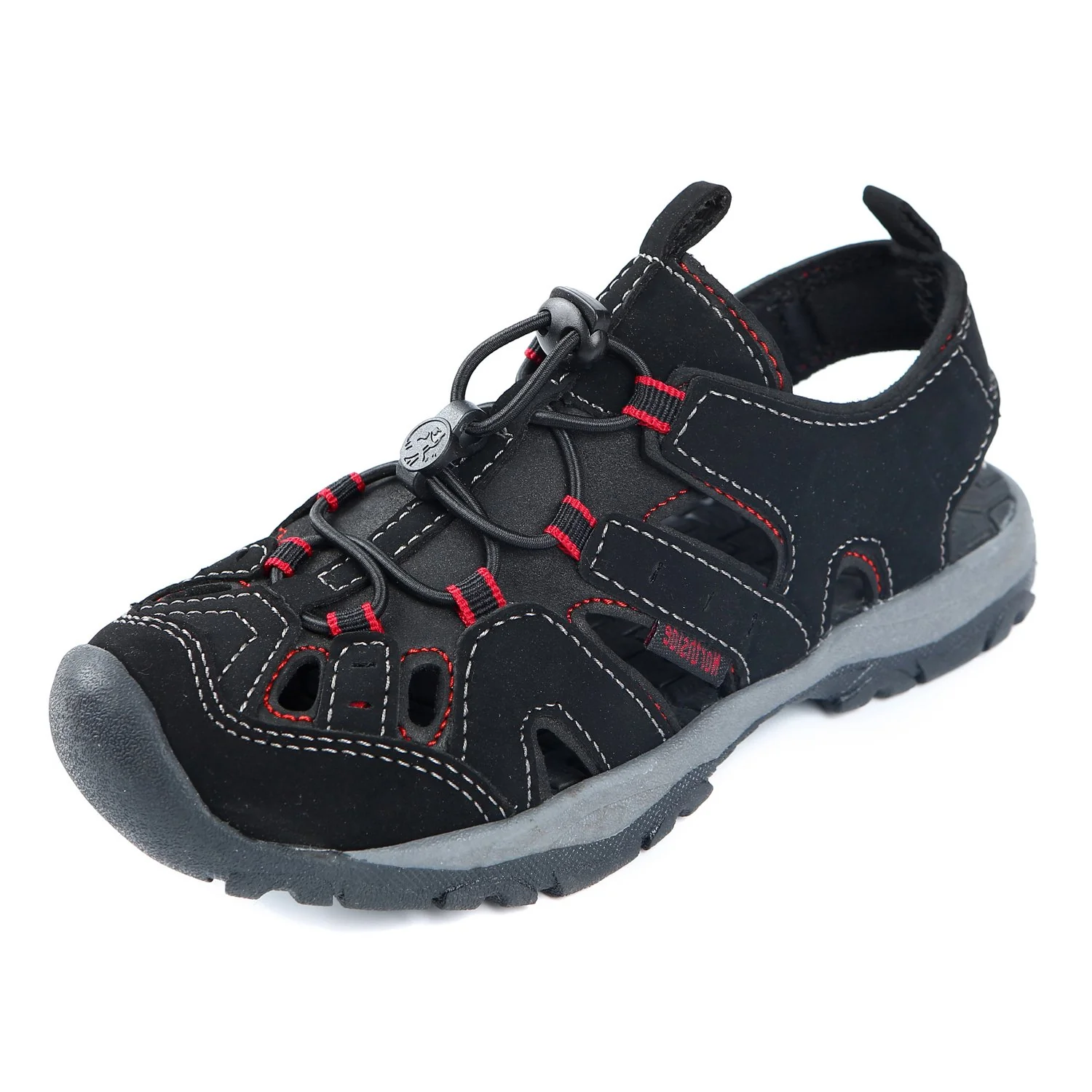 Northside unisex-child Burke II Athletic Sandal , Black/Red , 11 M US Little Kid