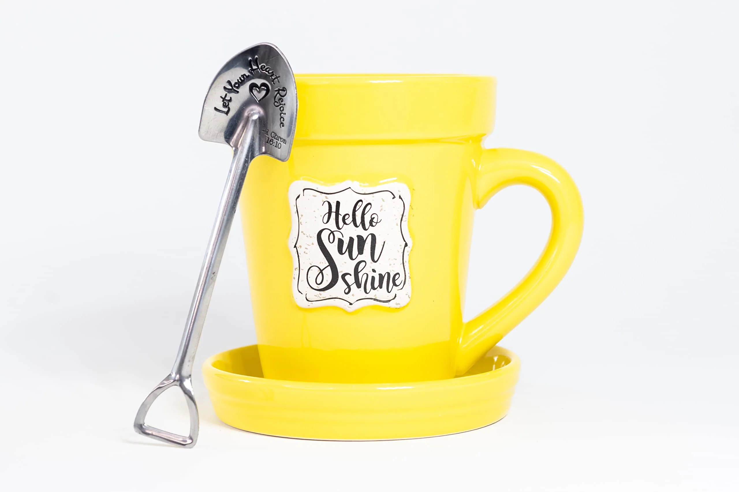 Divinity Yellow Flower Pot Mug w/Scripture - Hello Sunshine