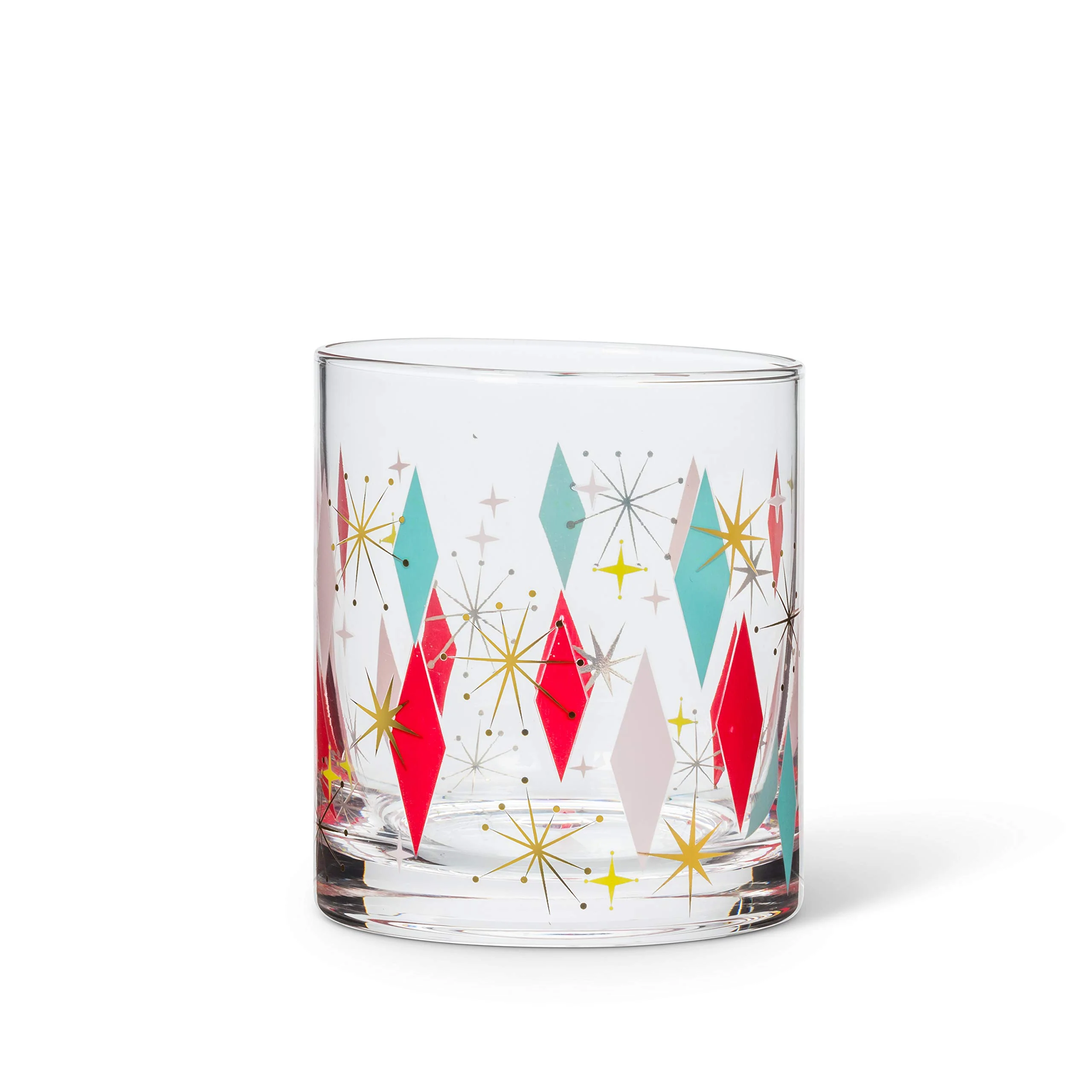 Abbott Collection Home 27-BOWLERAMA-OF Diamond Tumbler, 3 inches high, Pink/red
