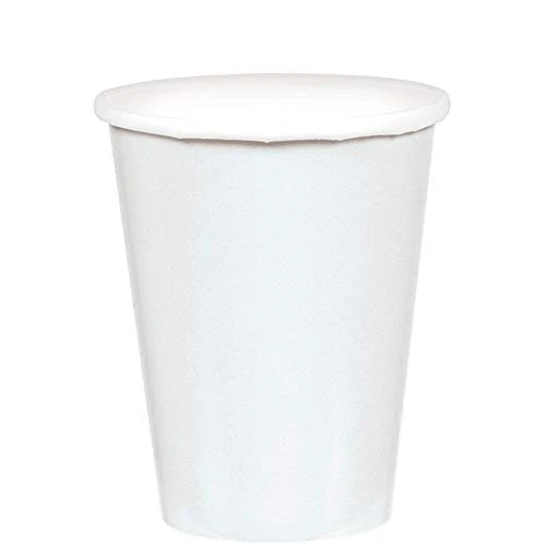 Frosty White Paper Cups, 9 Oz, 20 Ct. | Party Tableware