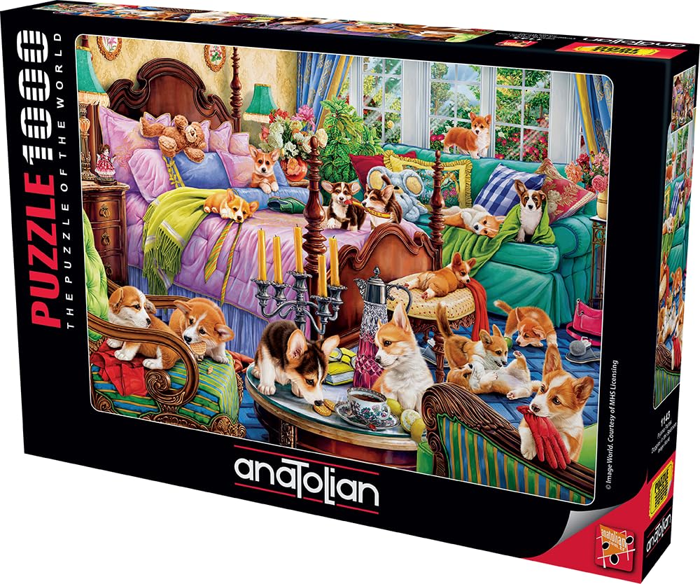 Anatolian Puzzle - Doggies in The Bedroom, 1000 Piece Puzzle, 1143