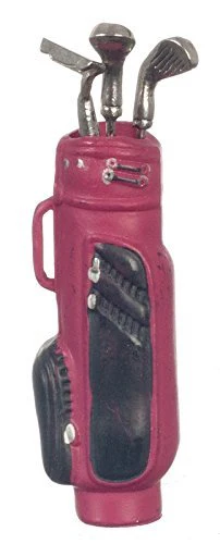 Aztec Dollhouse Miniature Golf Bag with 3 Clubs, Red #G8032R
