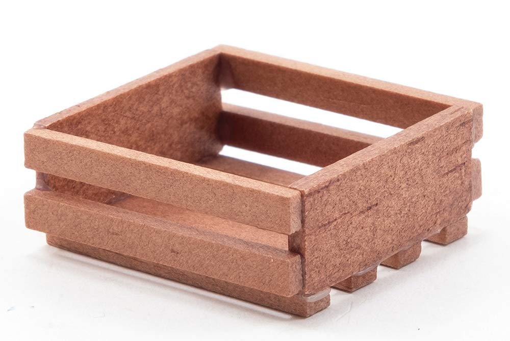 International Miniatures by Classics Dollhouse Miniature Slat Wood Crate, Walnut