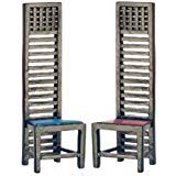Aztec Imports, Inc. Dollhouse Miniature 1902 Style Mackintosh Hill House Chairs #S8018