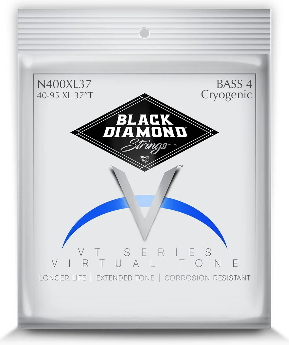 Black Diamond Strings® N400XLCY37 4 String Bass Cryogenic Rd Ex Lt/Long Scale .040SR.060SR.075SR.095SR