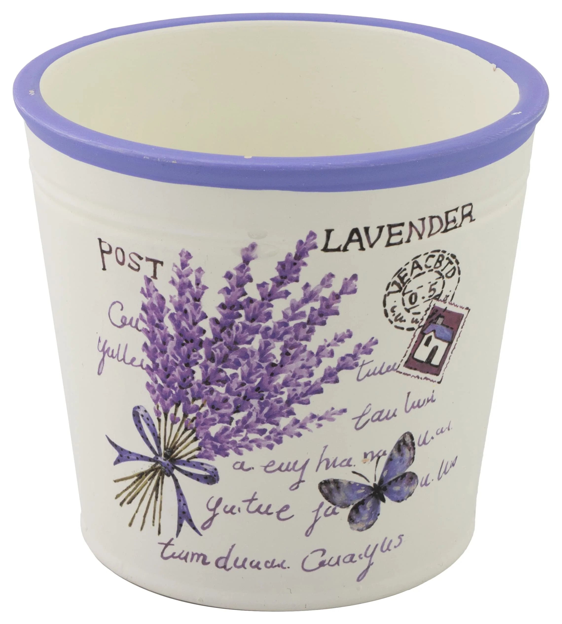 Boston International Indoor Outdoor Garden Flower Plant Pot, 4.75 x 4.25-Inches, Lavender Pot