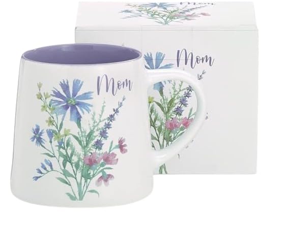 burton+BURTON Mom Message With Wildflowers Coffee Mug, 14 Oz, Kitchen Accessories