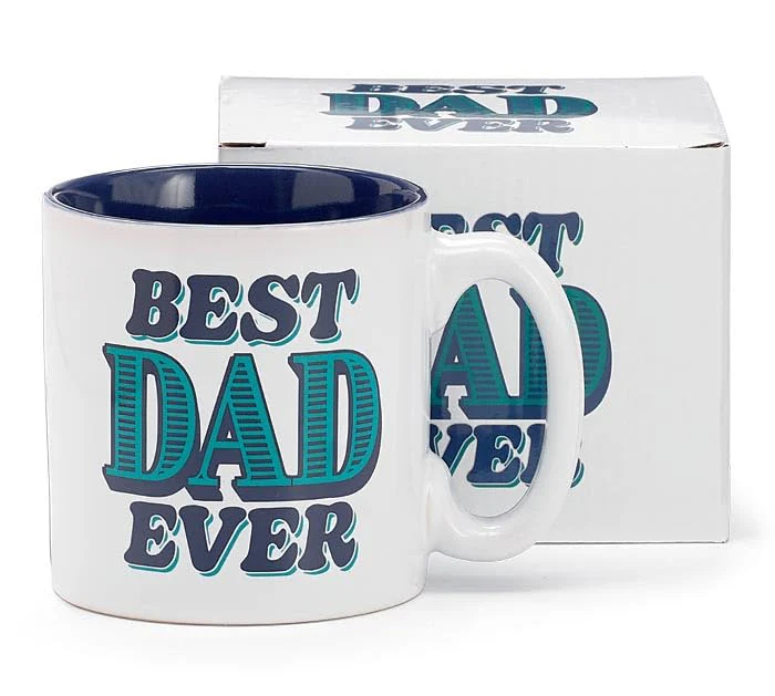 burton+BURTON Best Dad Ever Coffee Mug, 13 Oz, Kitchen Accessories