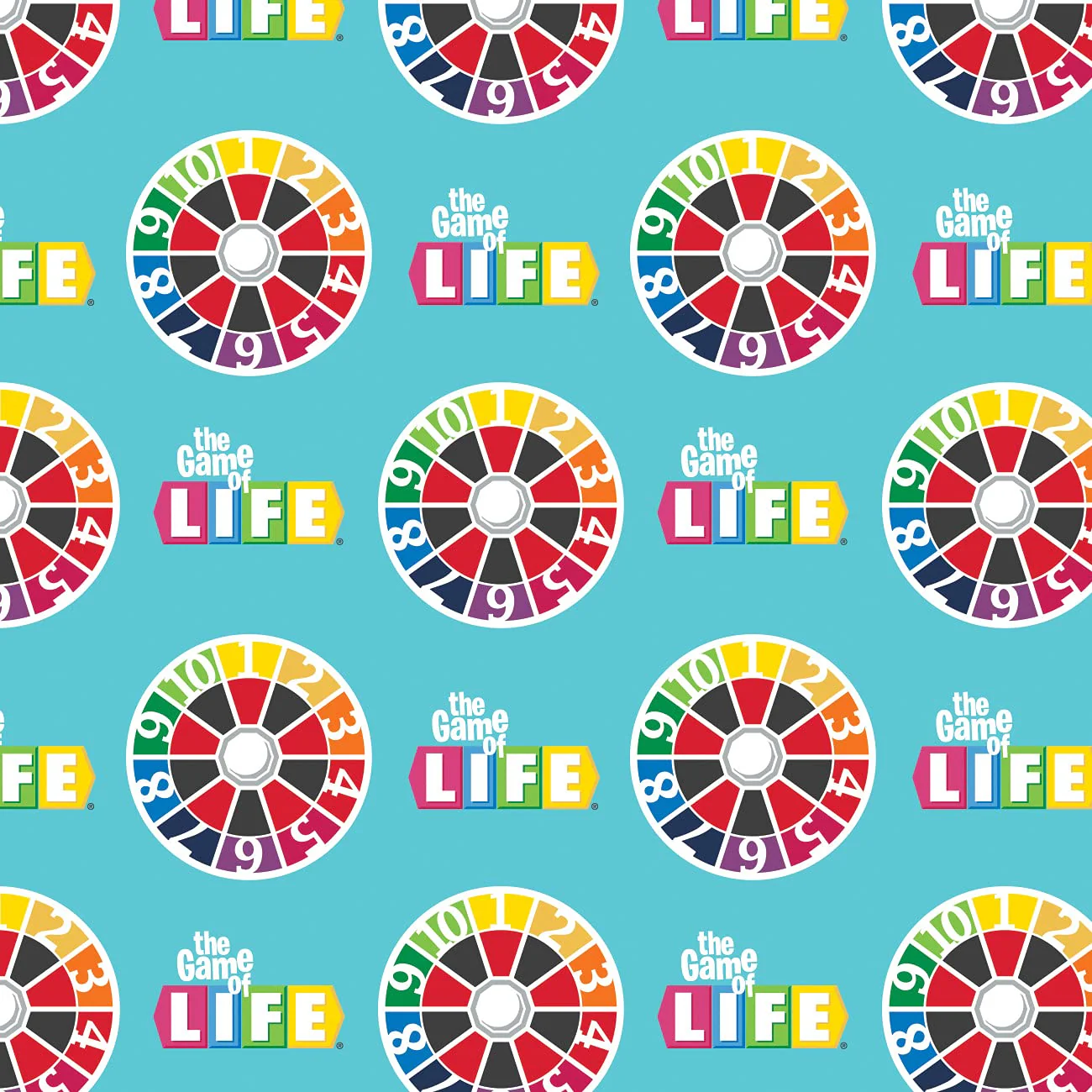 Quilting Cotton for Sewing x 2 Yards – Candy Land Treats - 100% Cotton - Soft, Decorative Material - Pre-Cut 44-45 Inches Wide x 2 Yards - by Camelot Fabrics (Blue-Spinner)
