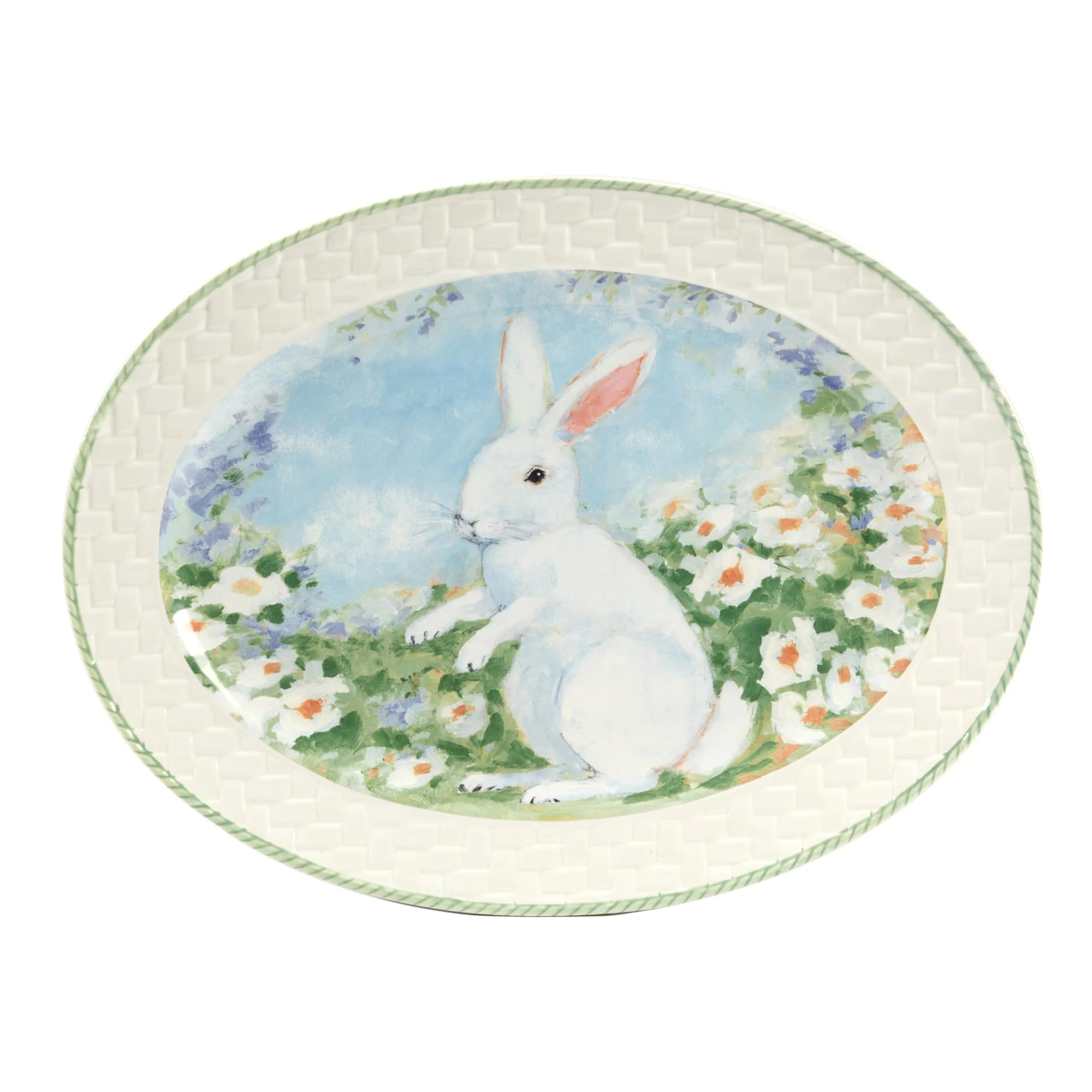 Certified International Easter Morning Oval Platter, 16-inch Length, For Everyday Use, Kitchen Accessories, Party Celebration, Easter