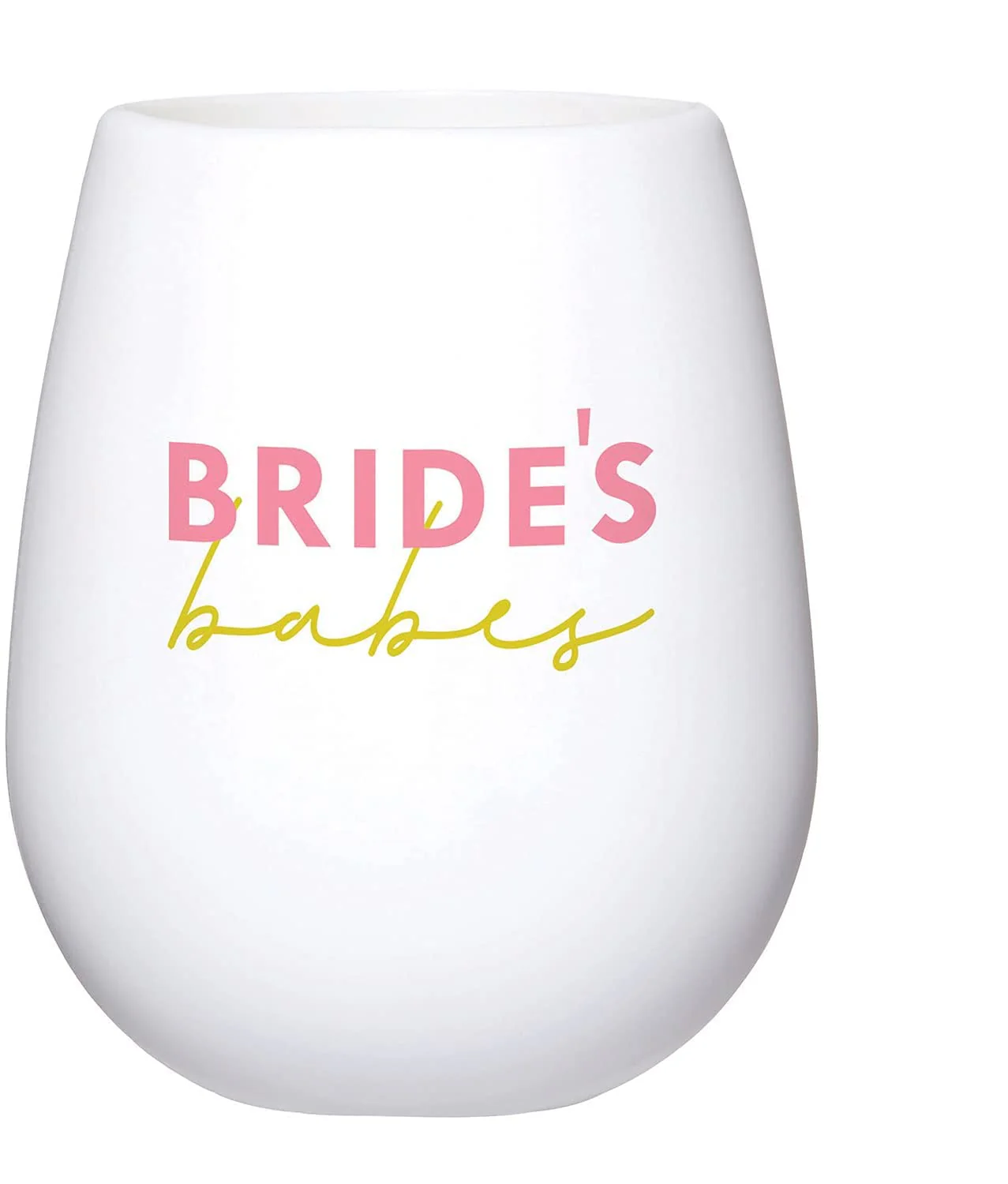 Santa Barbara Design Studio Wedding Collection Silicone Wine Glass, 12-Ounce, Bride's Babes