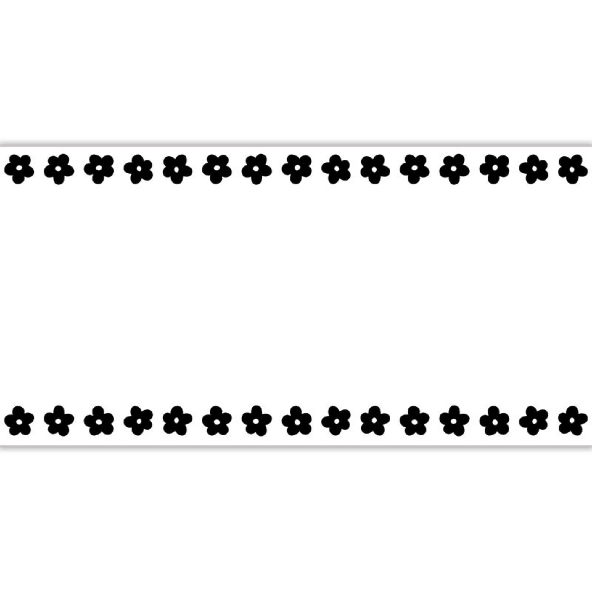 Santa Barbara Design Studio Paper Table Runner Roll Disposable Table-Runners, 25-Feet Long, Black Flowers