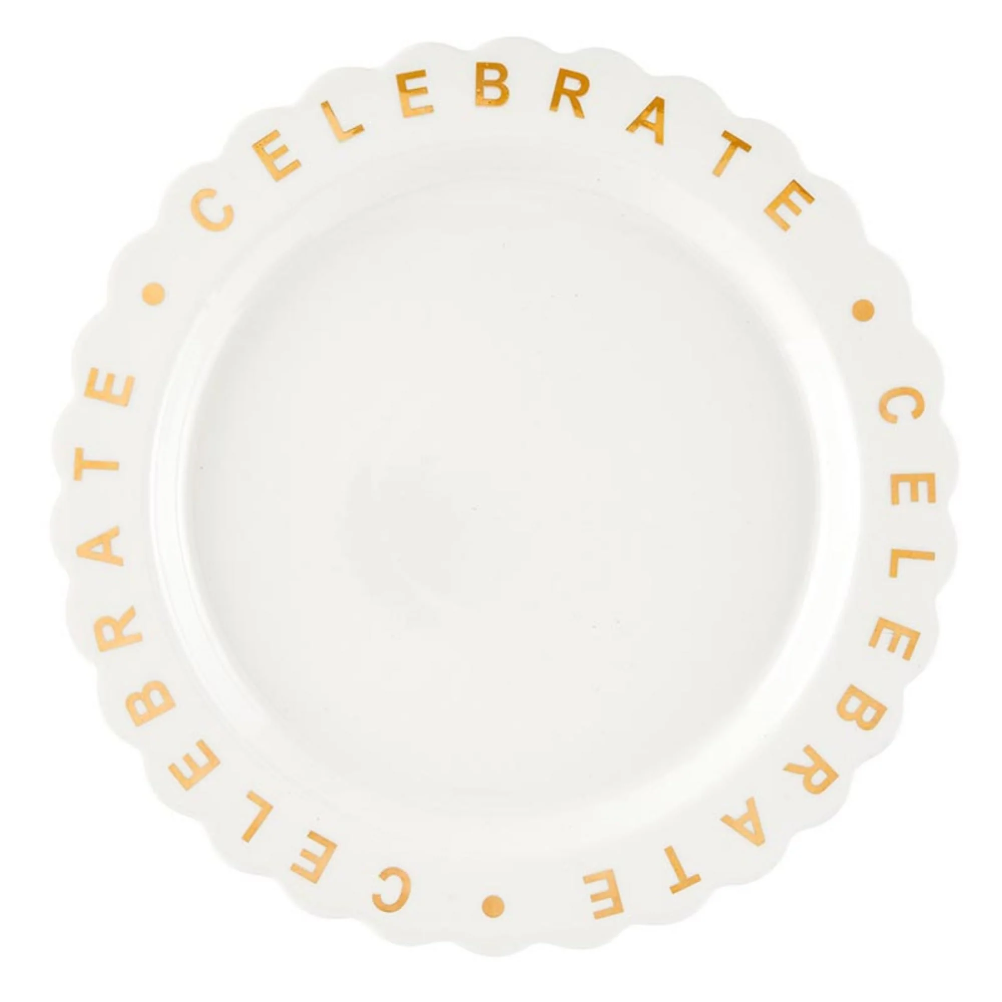 Santa Barbara Design Studio Ceramic Cake Plate Round Serving Plate, 13" Diameter, Celebrate