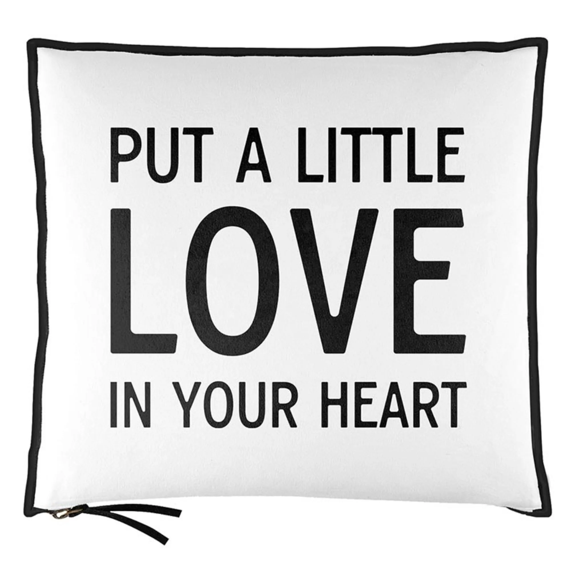 Santa Barbara Design Studio 100% Cotton Pillow with Duck Feather Insert Pure Designs Accent and Throw Pillows Collection, 13" x 11", Put A Little Love