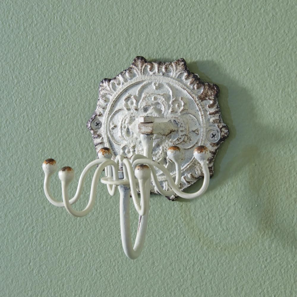 Colonial Tin Works French Cottage Spinning Wall Hook, 4.5-inch Height, Wall Hanging Organizer