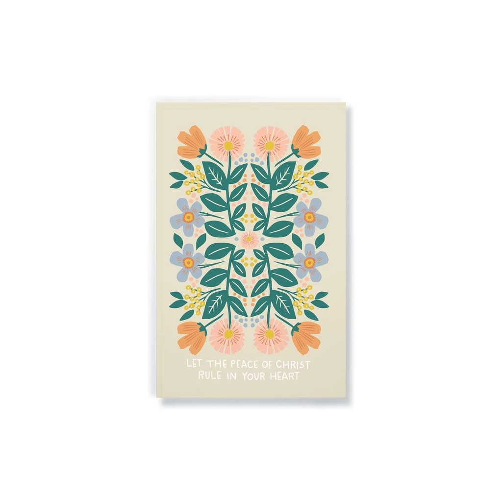 DENIK Faithful Floral Classic Layflat Notebook, 8.25-inch Length, Office and School Supplies