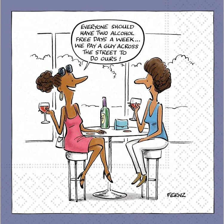 DESIGN DESIGN Alcohol Free Days Beverage Napkin, Party Supplies