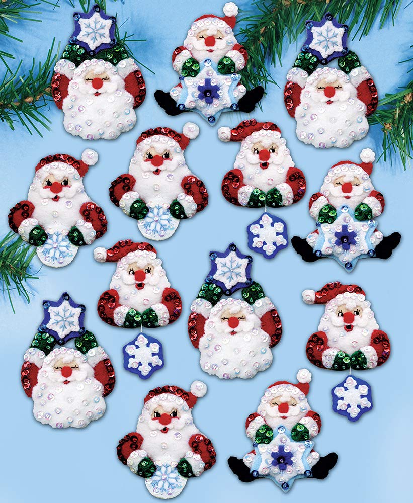 Design Works Snowflake Santa Felt &amp; Sequin Kit