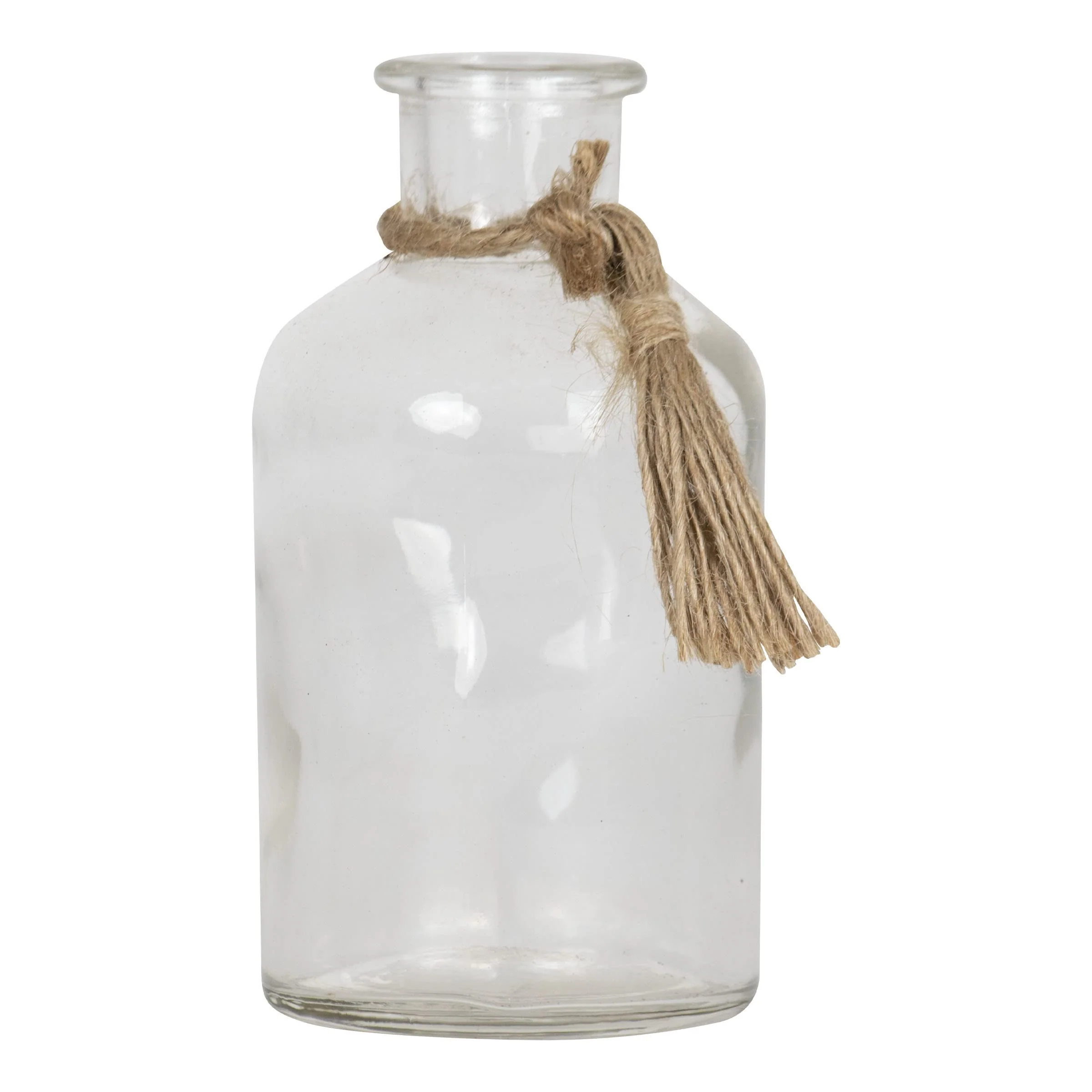 Foreside Home and Garden Natural Glass & Jute Bud Vase (FDDD10331)