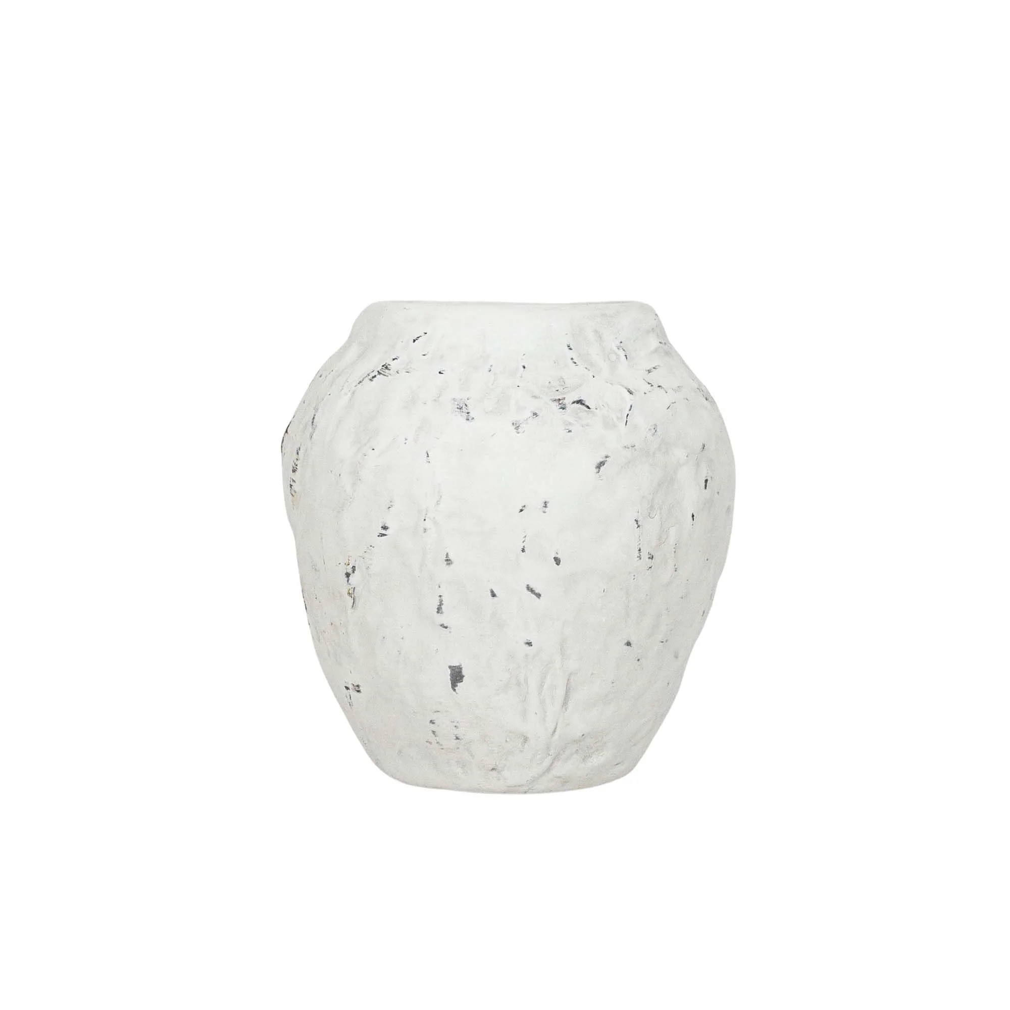Foreside Home & Garden Distressed Vase White Stoneware