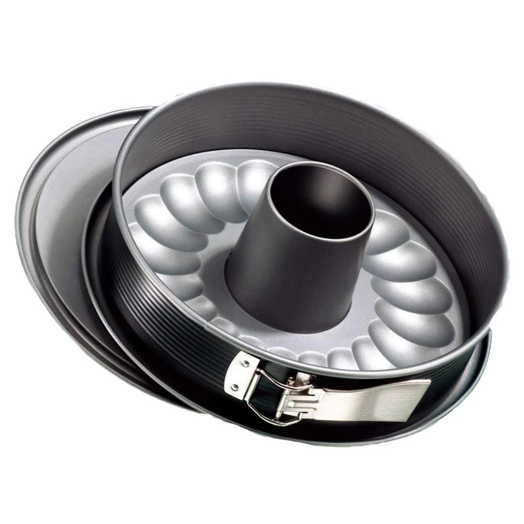 Zenker "Energy" Springform With Flat and Tubular Base, Anthracite Silver, 10.24"