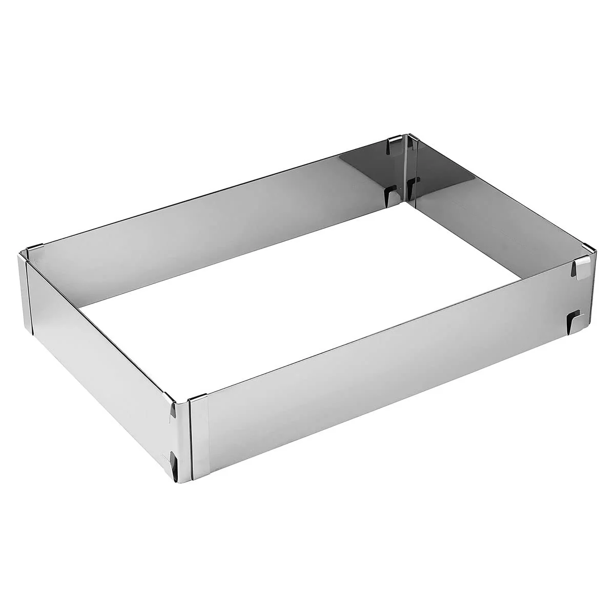 Zenker "Patisserie" Adjustable Cake Ring, Silver, 7.28-13.38 x 10.83-20.47 x 1.97"