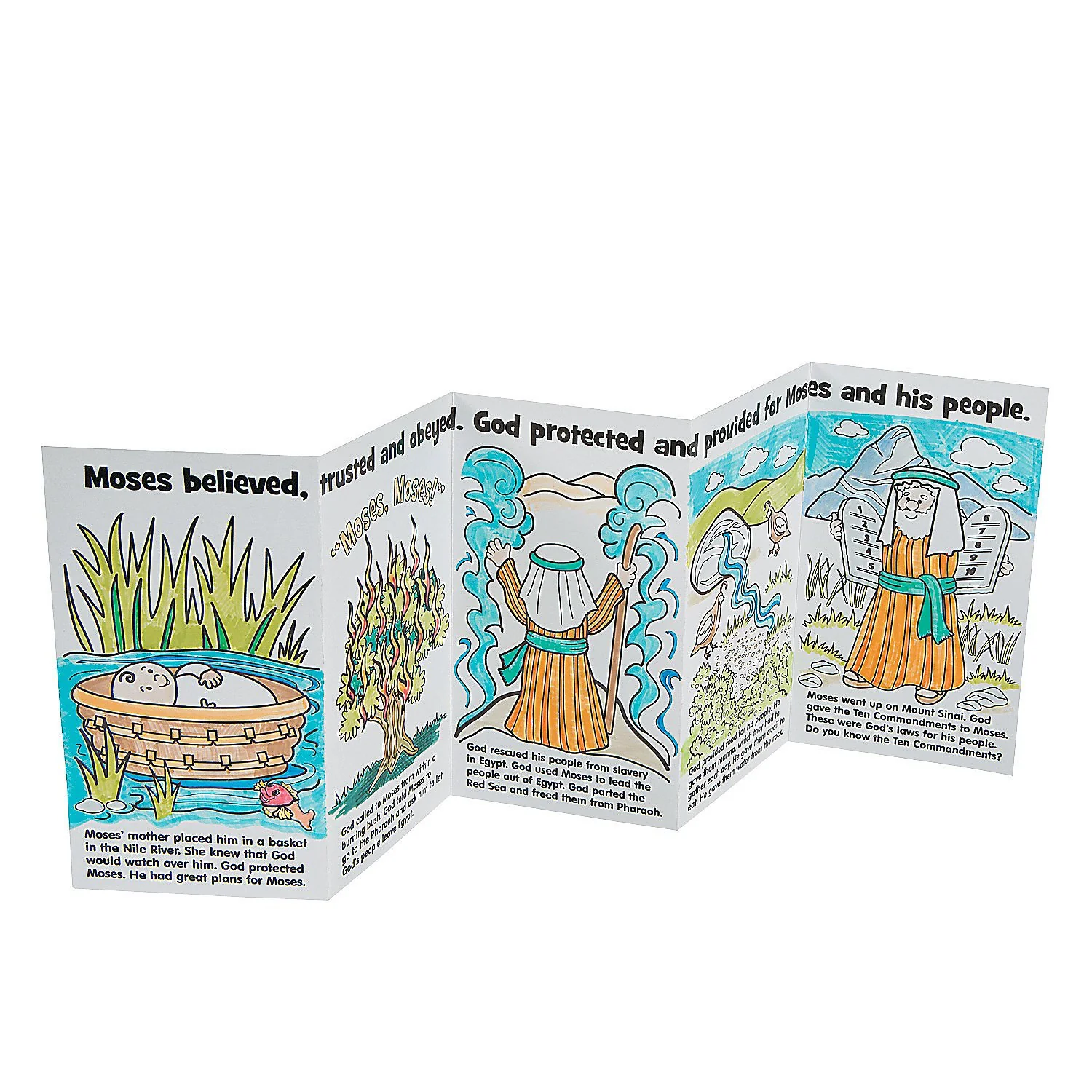 Color Your Own Moses Story - Crafts for Kids and Fun Home Activities