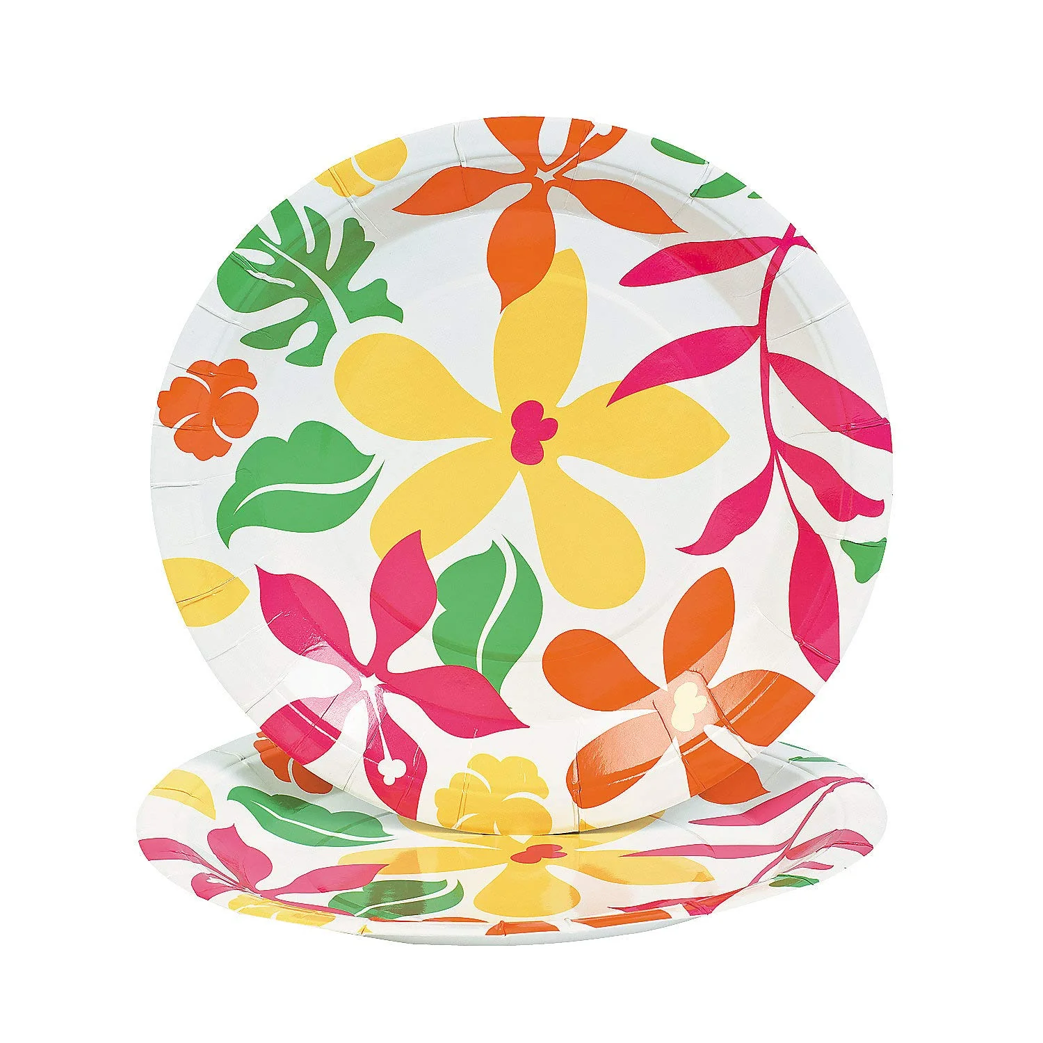 Fun Express - Luau Plate (50pc) - Party Supplies - Print Tableware - Print Plates & Bowls - 50 Pieces