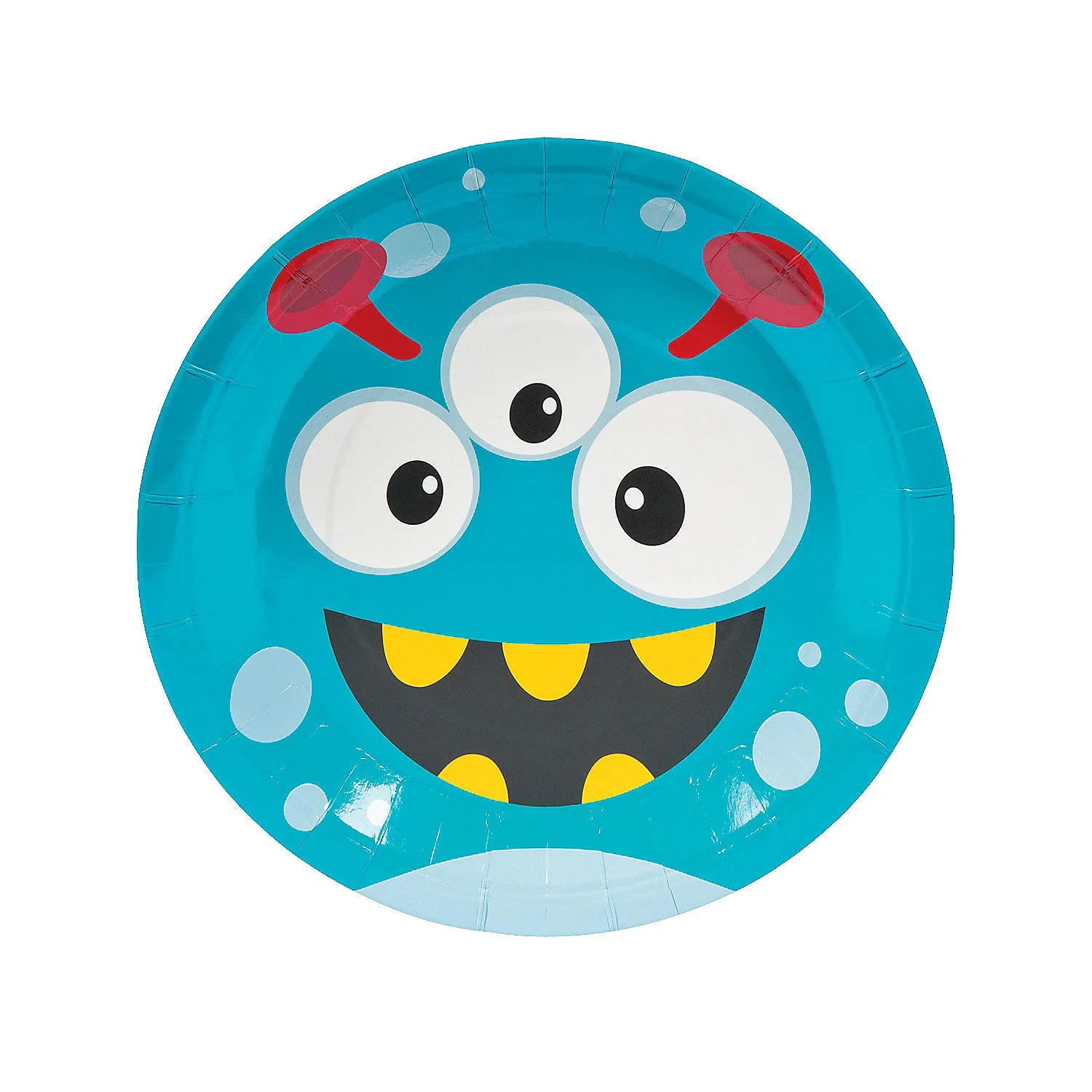 Fun Express - Mini Monster Dinner Plate (8pc) for Birthday - Party Supplies - Print Tableware - Print Plates & Bowls - Birthday - 8 Pieces