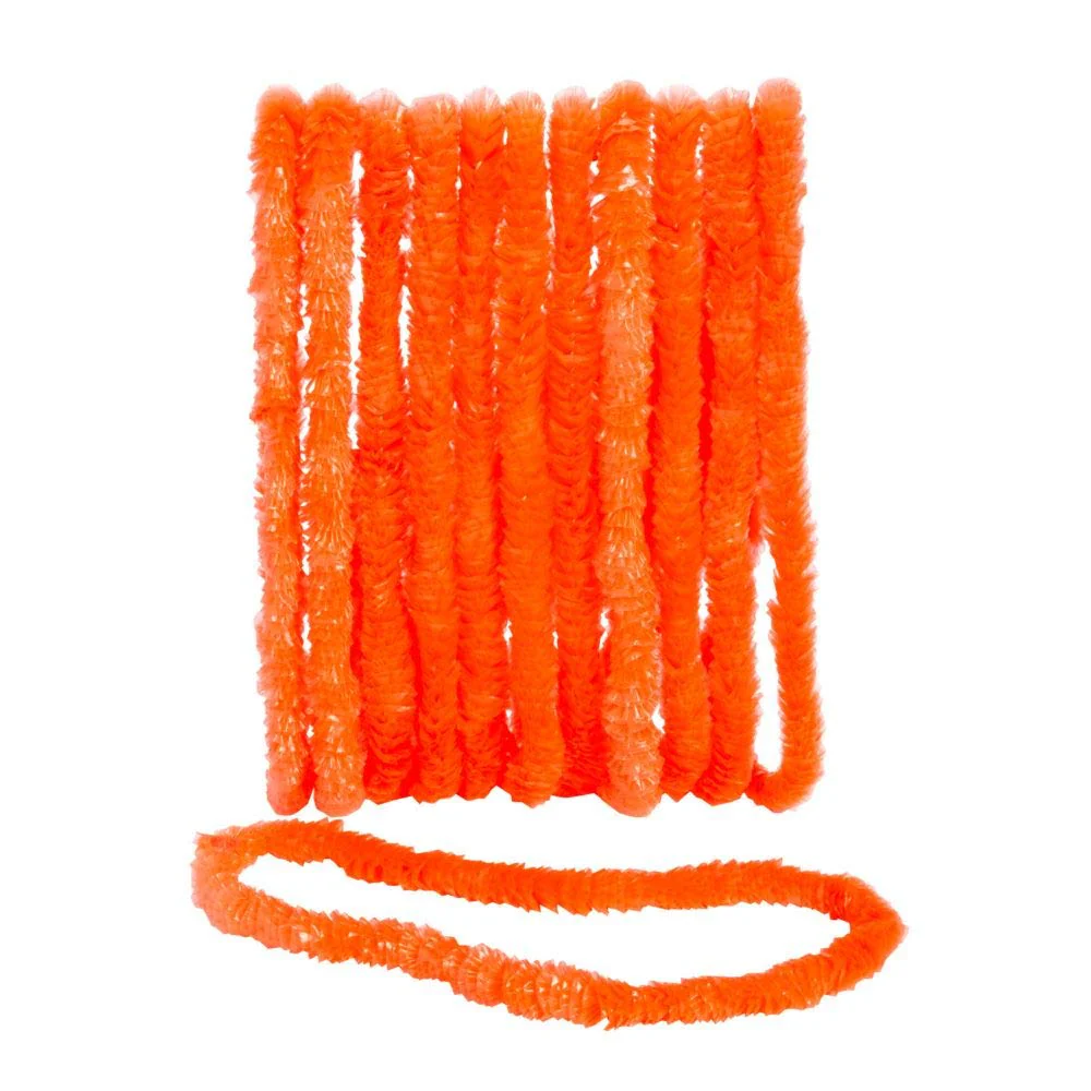 Fun Express Luau Plastic Leis - 32' x 1' | Orange | 50 Pcs.