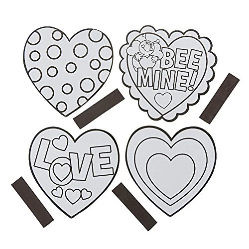 Color Your Own Heart Magnet - Crafts for Kids and Fun Home Activities