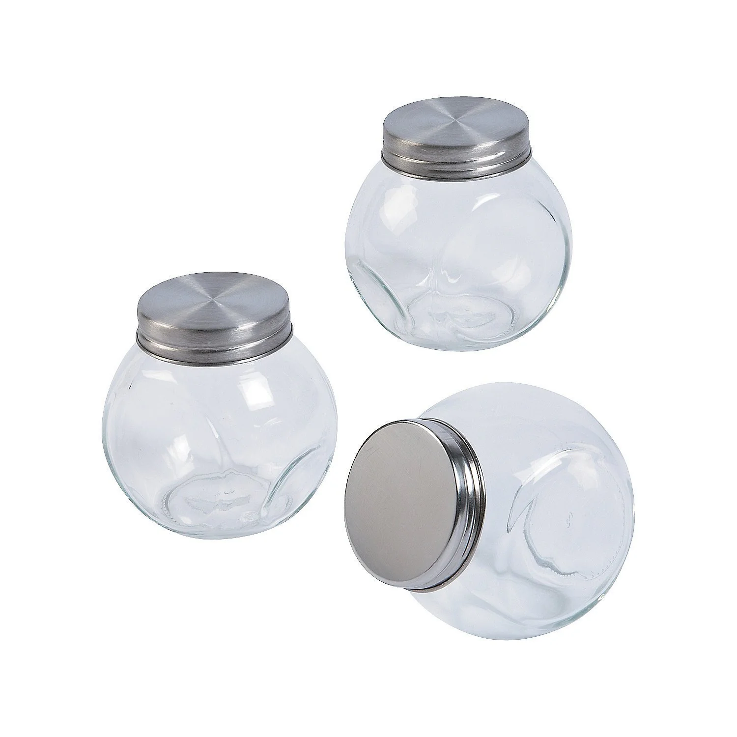 Round Glass Favor Jars (set of 12) Wedding and Home Decor