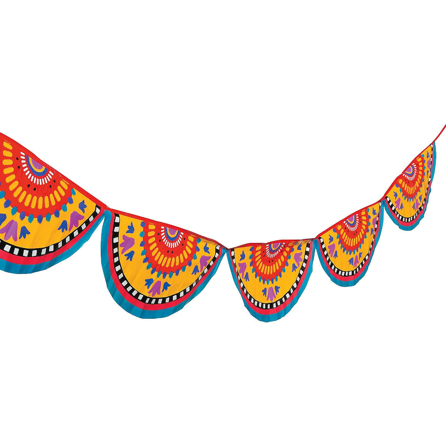 Fun Express - Plastic Fiesta Bunting for Cinco de Mayo - Party Decor - Hanging Decor - Misc Hanging Decor - Cinco de Mayo - 1 Piece