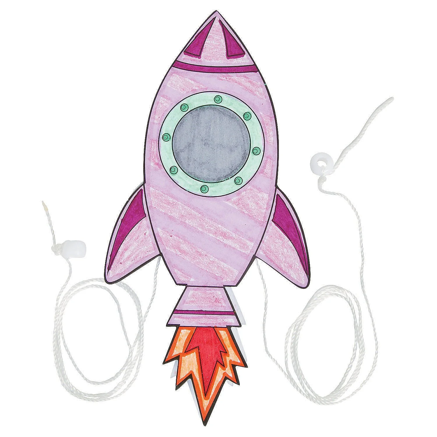Fun Express Stem Rocket Pulley Craft Kit - 12 Pieces - Educational and Learning Activities for Kids