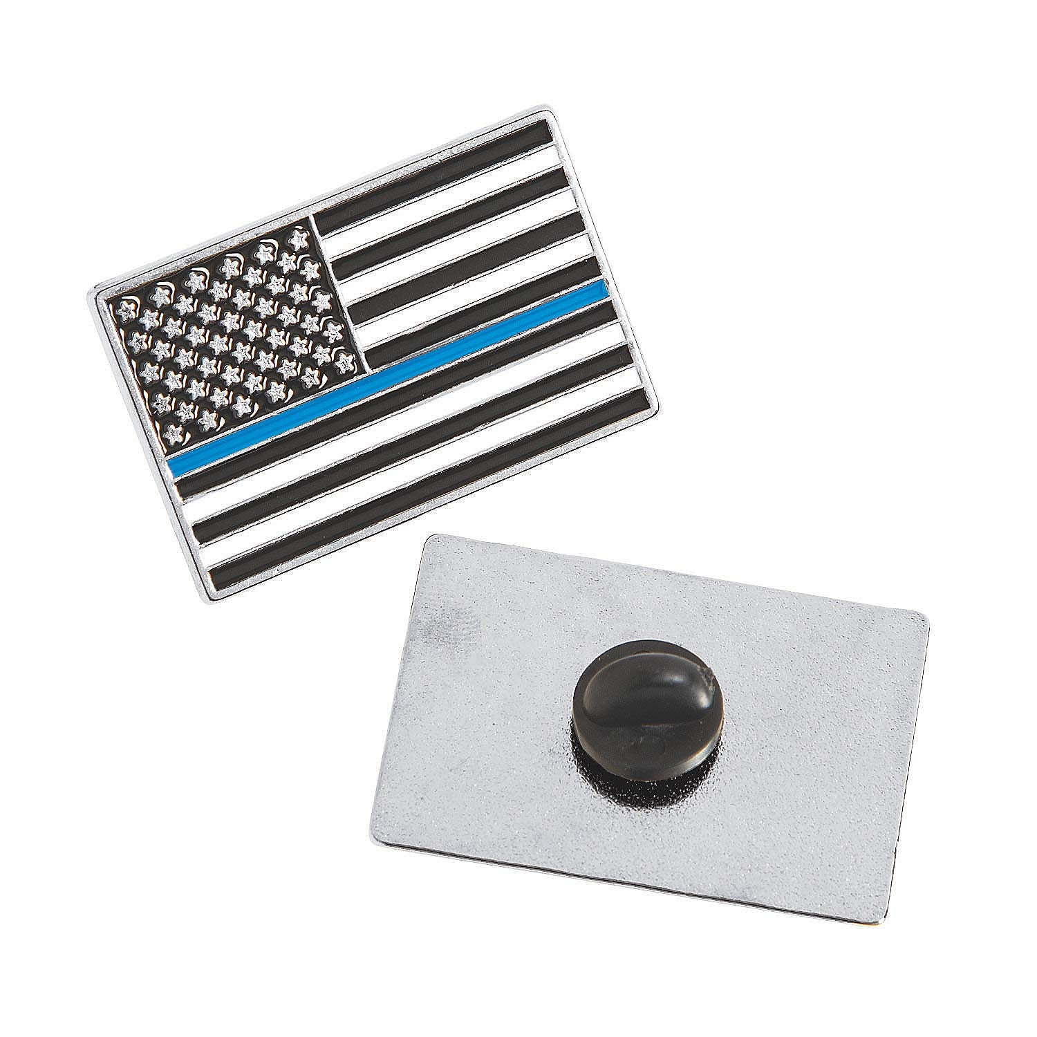 Fun Express Thin Blue LINE Enamel PINS - Jewelry - 24 Pieces