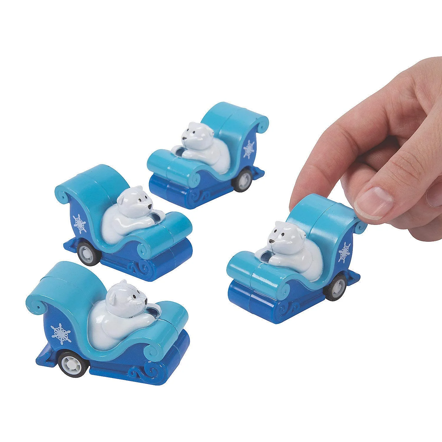 Fun Express - Polar Bear Winter Pull-Back Sleighs