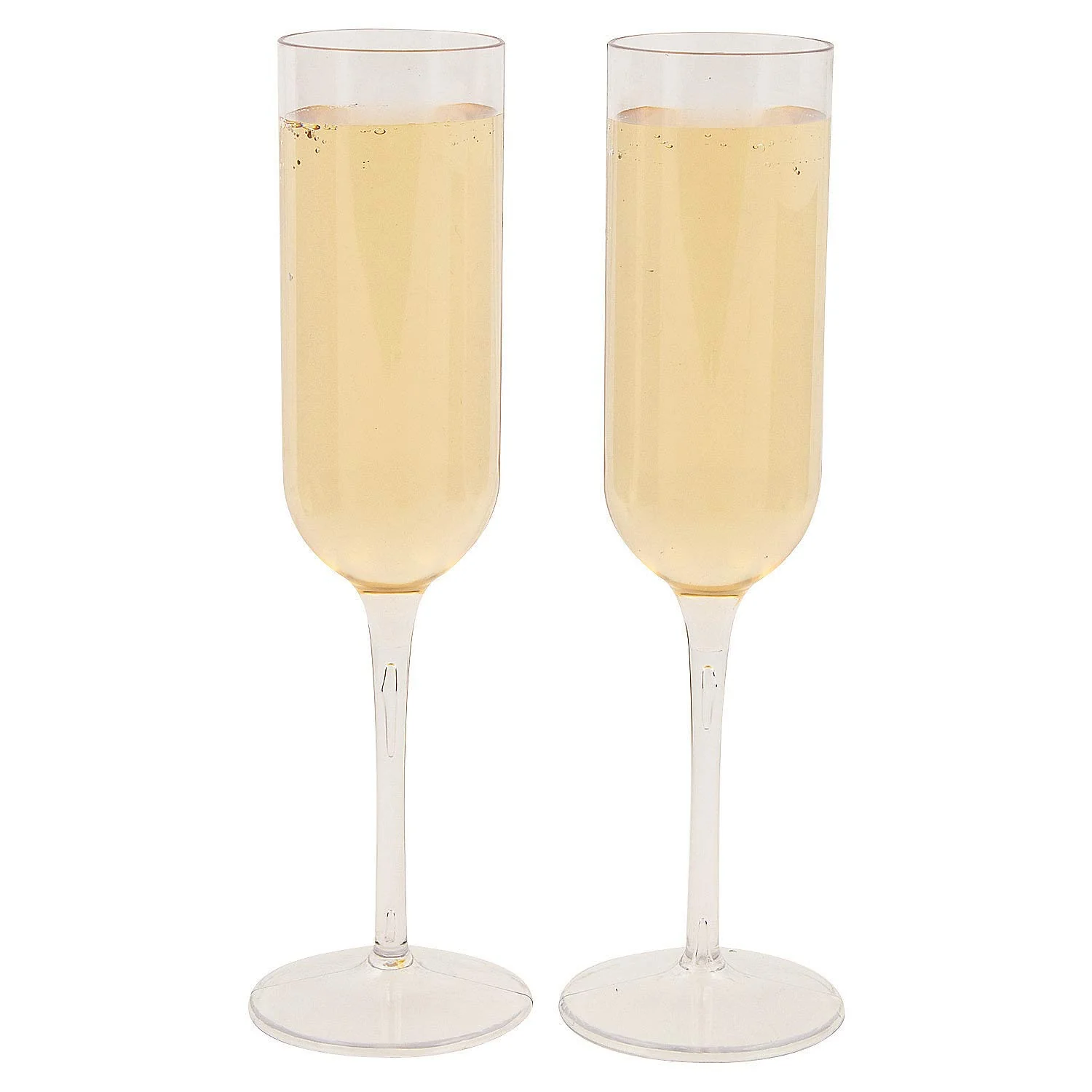 CLEAR PREM PLASTIC CHAMP GLASSES (25 PC) - Party Supplies - 25 Pieces