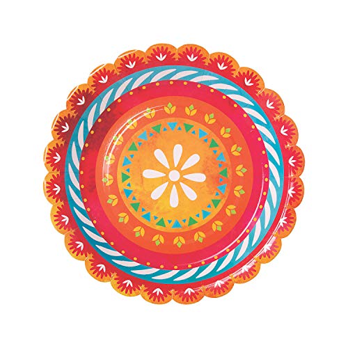 LET'S FIESTA DINNER PLATE - Party Supplies - 8 Pieces