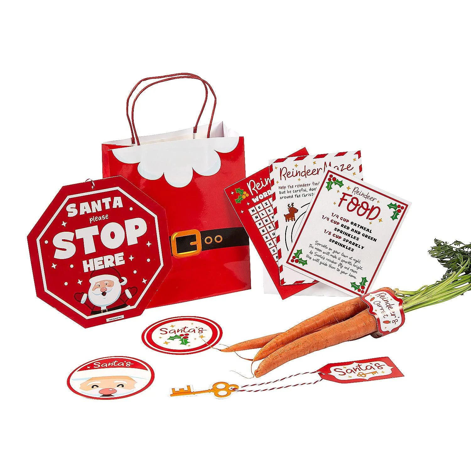 Christmas Eve Activity Bag - Party Supplies - 9 Pieces