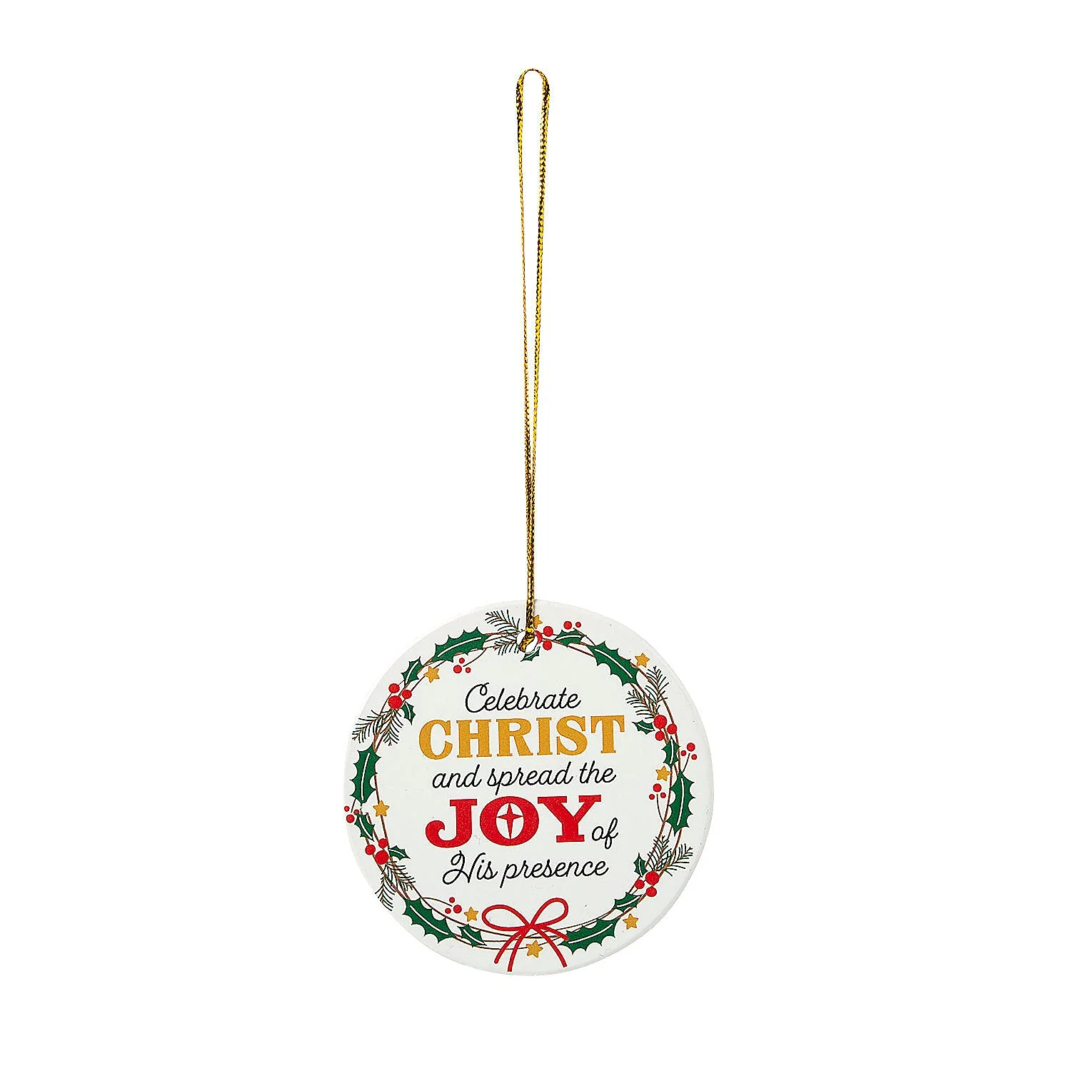 Fun Express Joy of Christ Ornament - Home Decor - 12 Pieces