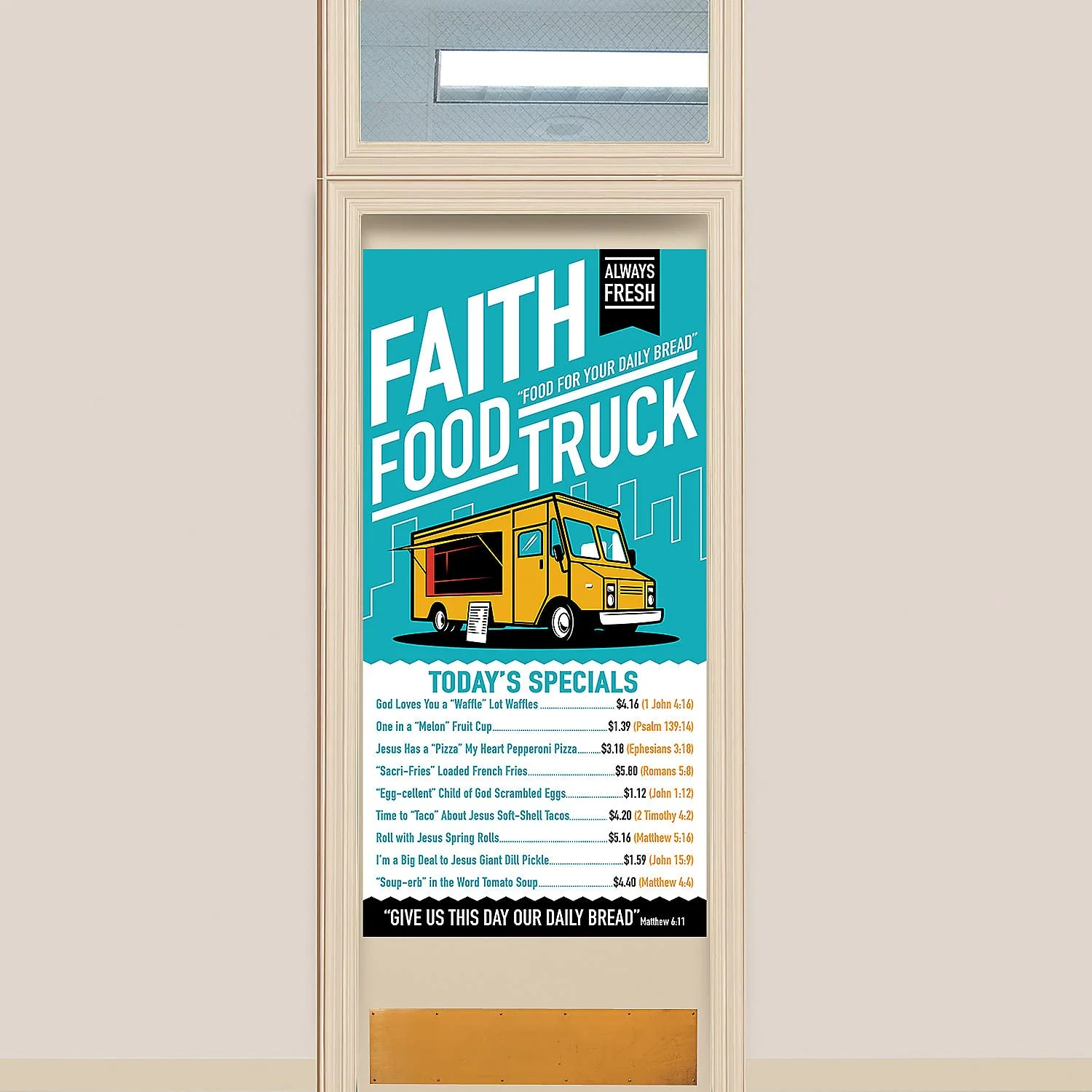 Food Truck VBS Food Menu Door Banner