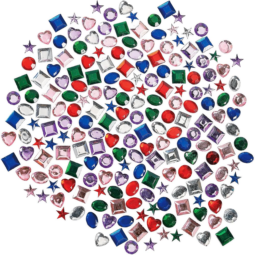 Adhesive Back Craft Jewels (500 Assorted Pieces)