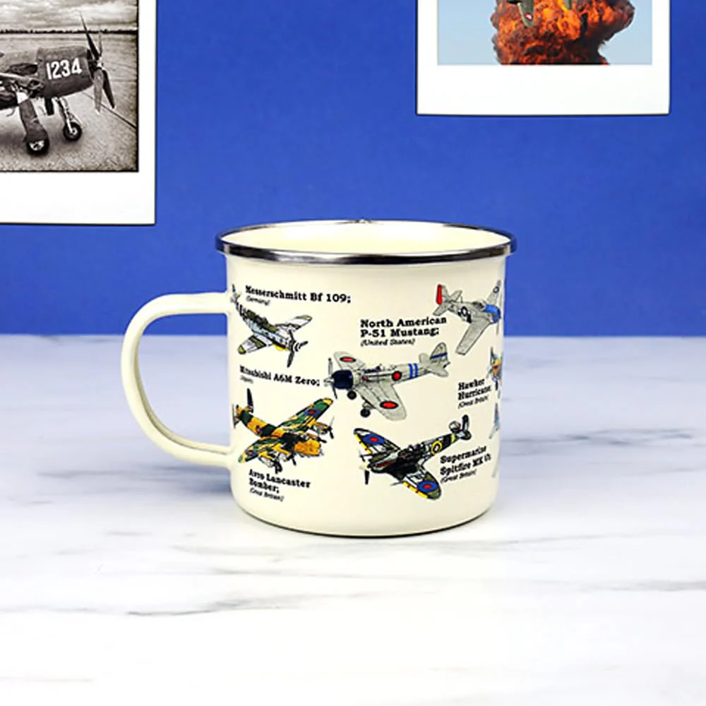 Gift Republic Aeroplane Enamel Mug