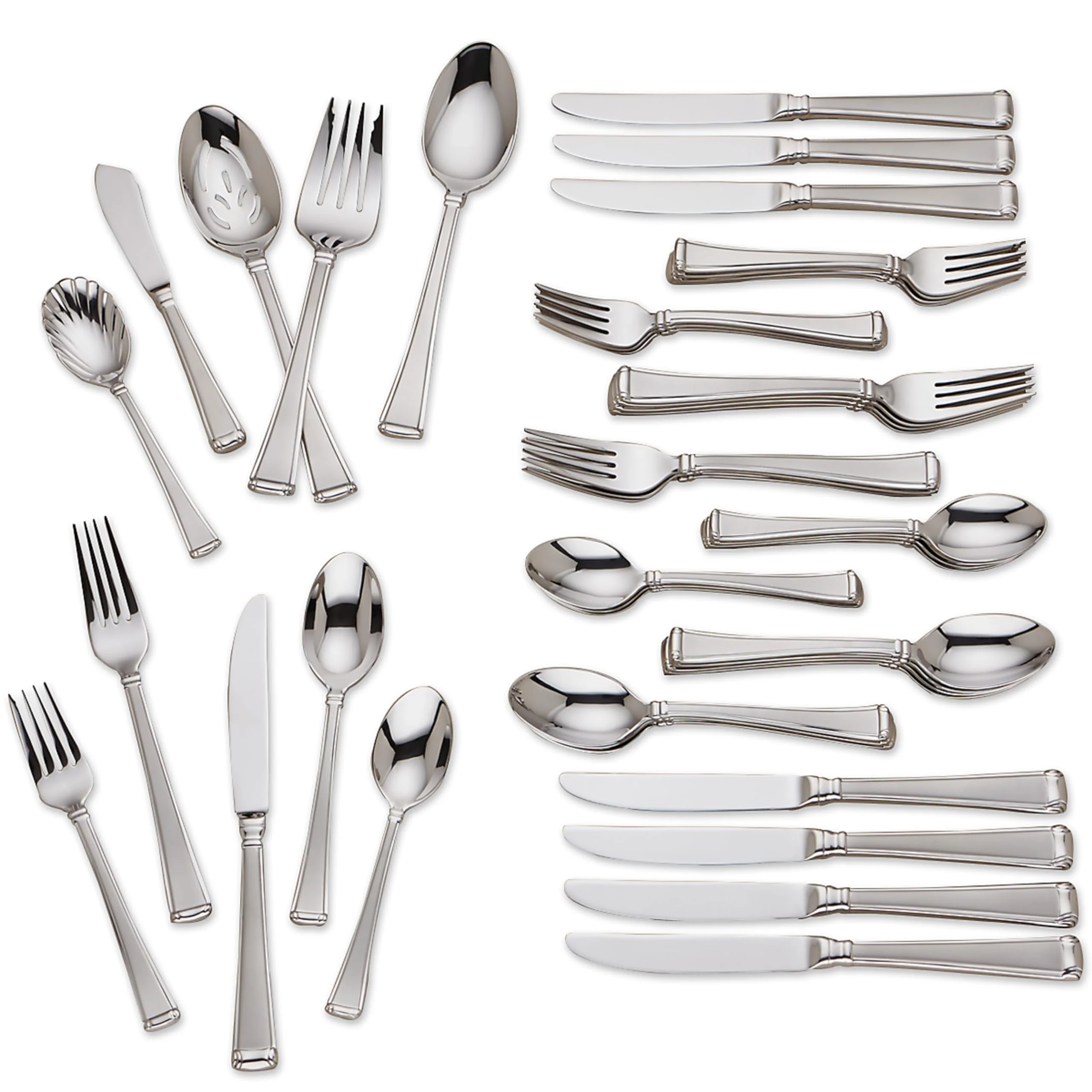 Lenox 45-Piece Gorham Column Frosted, Silver