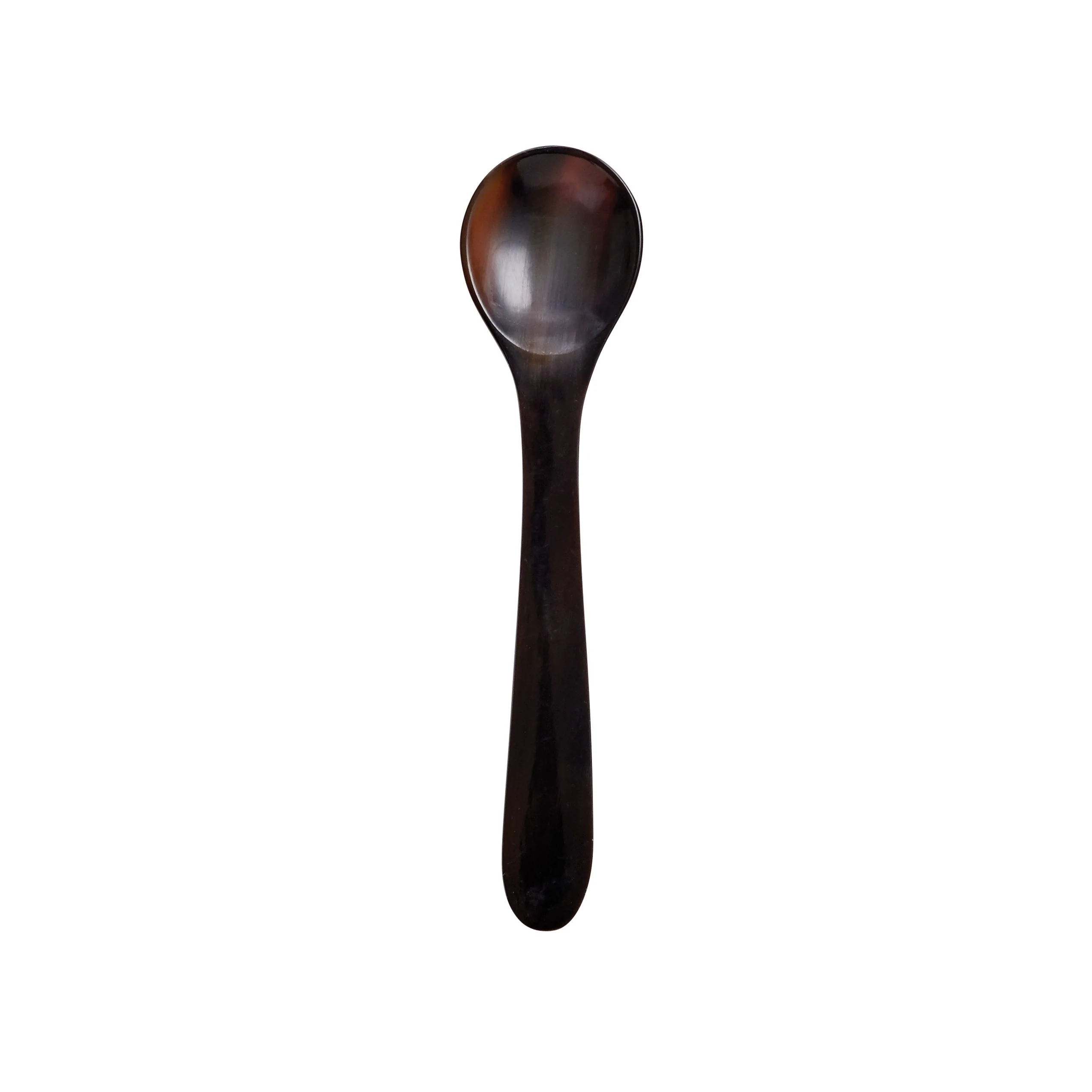 HIC Caviar Scoop Spoon, Handcrafted Ankole Cow Horn, Responsibly Sourced, 4.25-Inches