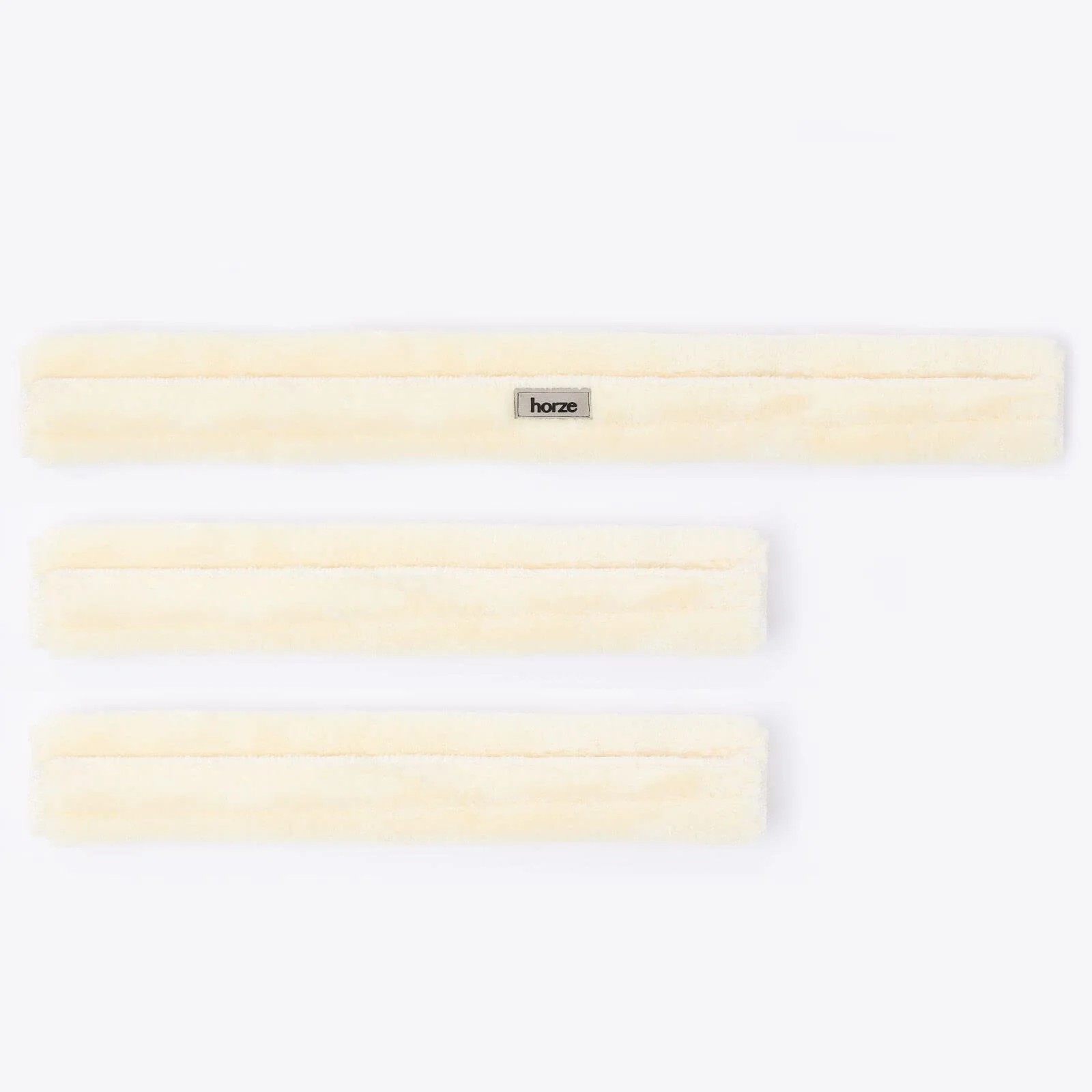 HORZE Narvik Faux-Fur Breastplate Cover Set - Off-White - One Size