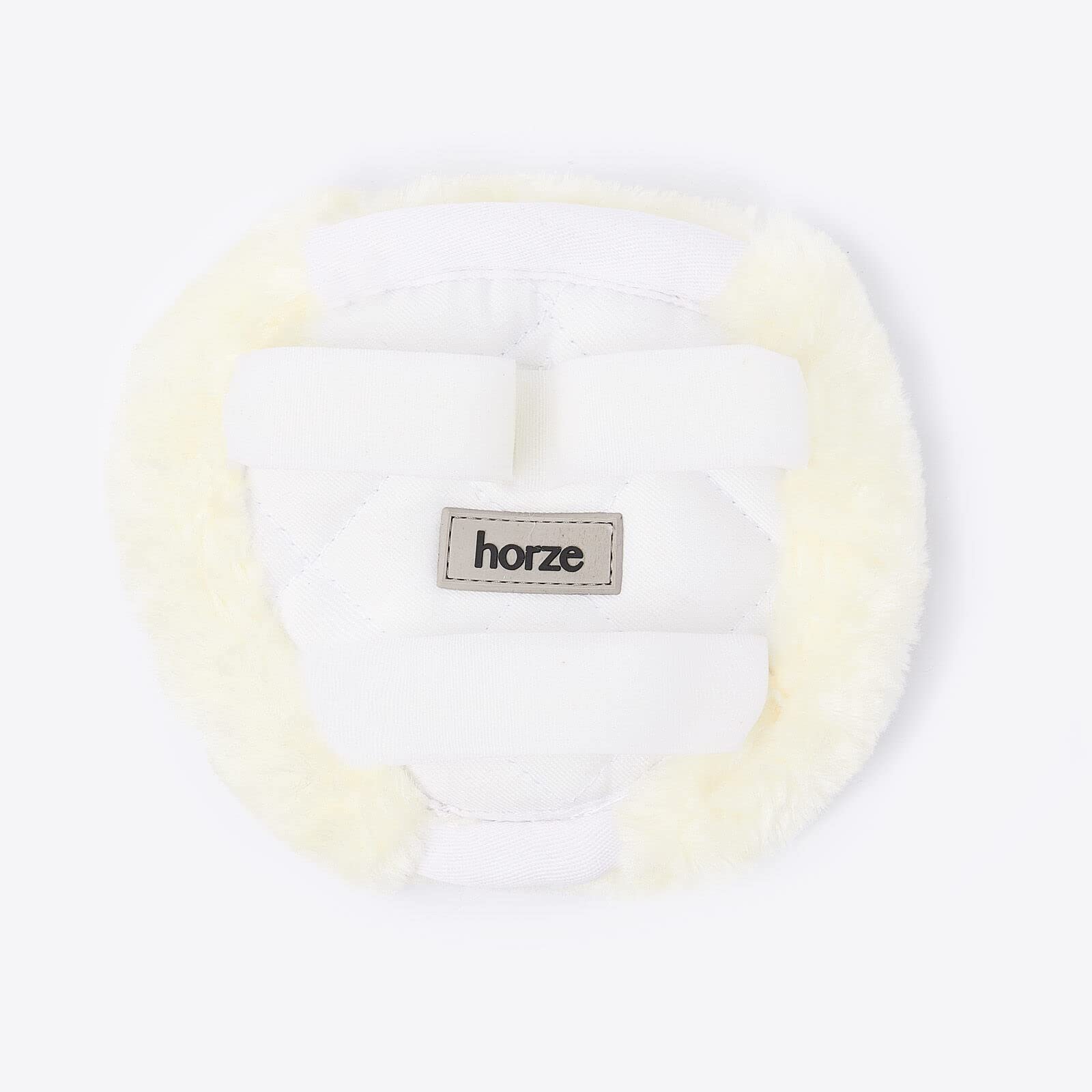 HORZE Narvik Faux-Fur Breastplate Pad - Off-White - One Size