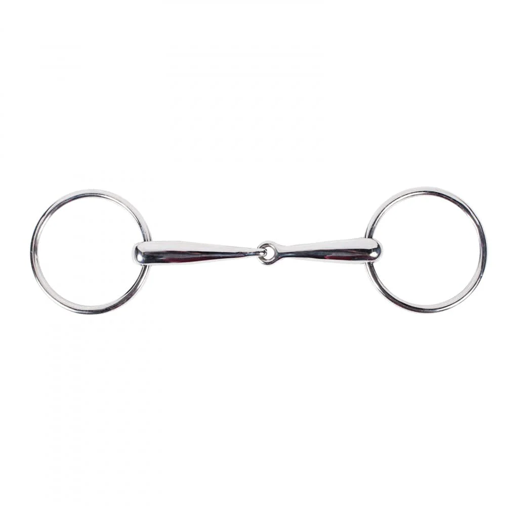 HORZE Loose Ring Snaffle Bit - 55mm Rings - 5.25