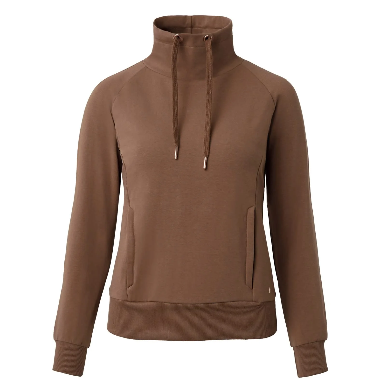 HORZE Remy Women's Sustainable Organic Cotton Equestrian Sweatshirt - Bison Dark Brown - 6
