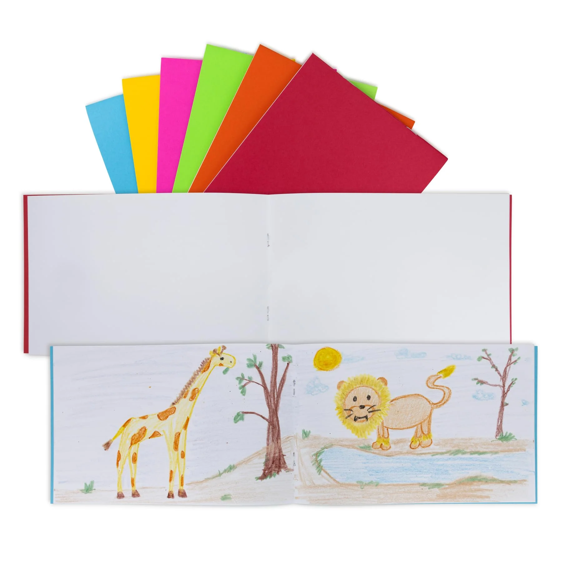 Hygloss Products Blank Books Journaling, Sketching, Writing & More - Arts & Crafts - Pocket-Size, Horizontal, Landscape Style - 4.25 x 5.5 Inches, 20 Pack, 4.25 x 5.5 Inch, Bright Colors